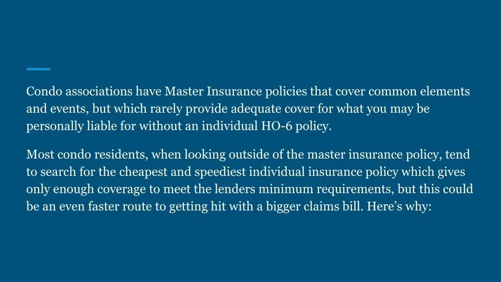 condo insurance HO6 explained