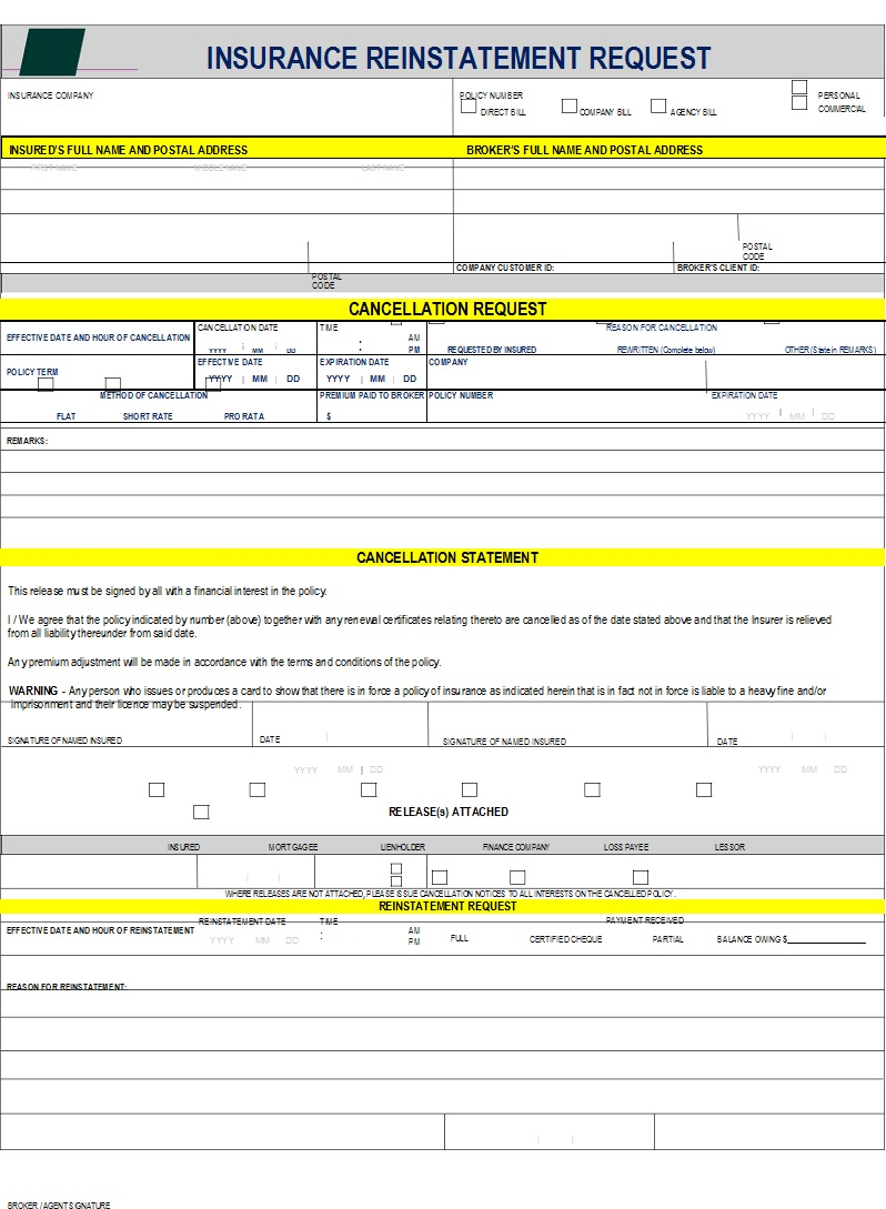 insurance reinstatement explained