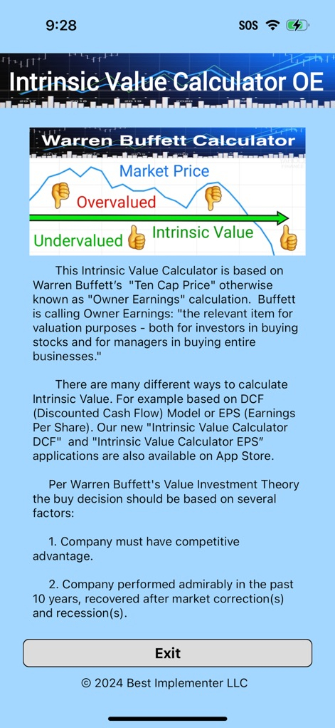 intrinsic value calculation