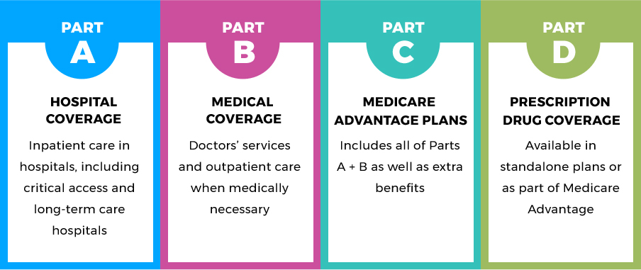 Medicare Part A B C D explained