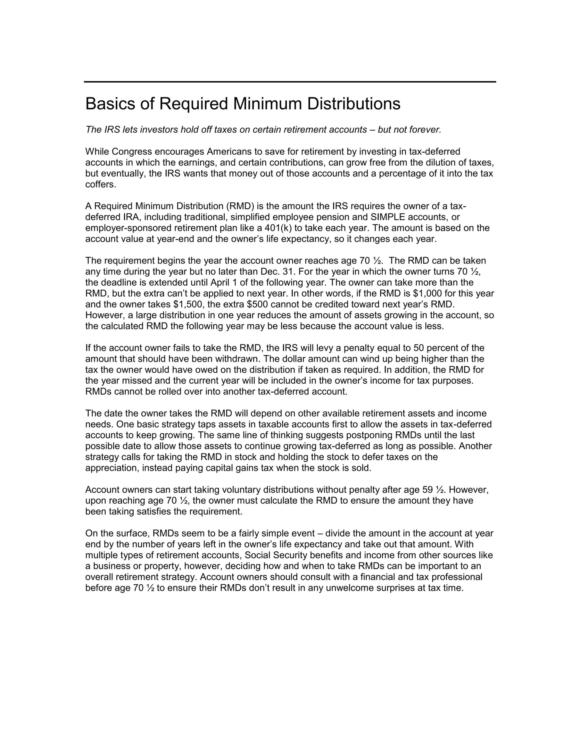 required minimum distribution 2026
