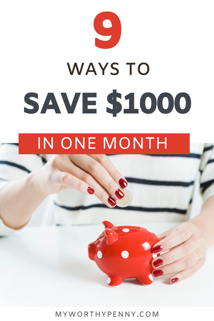 save 1000 in a month