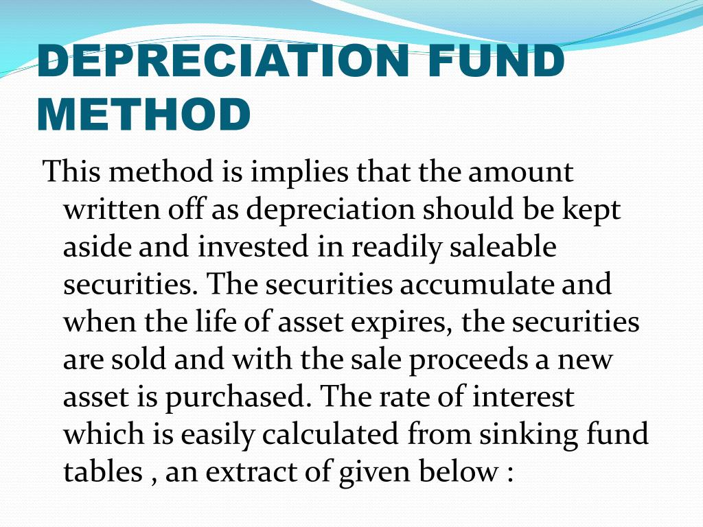 sinking fund method