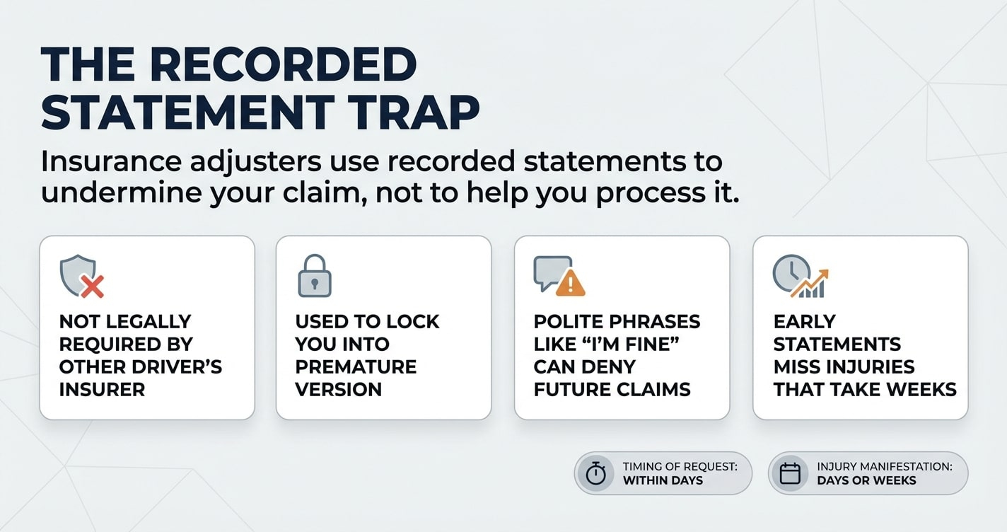 Navigating Recorded Statements Without Falling Into Adjuster Traps