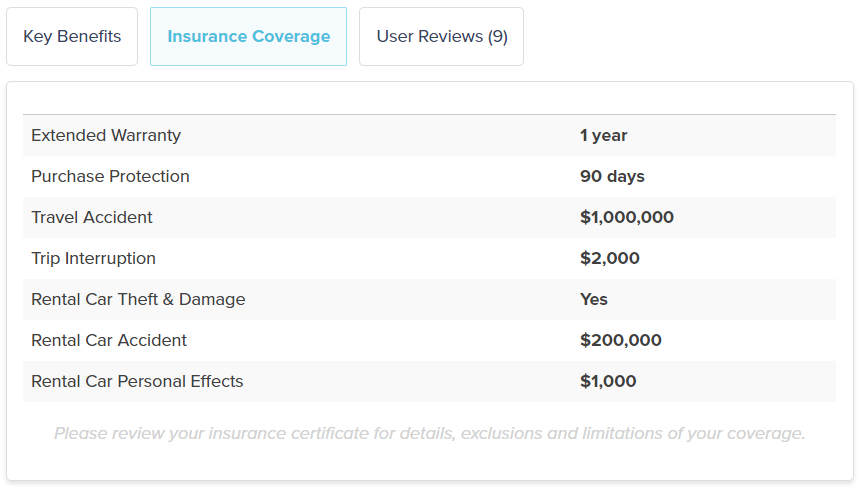 rental car insurance credit card